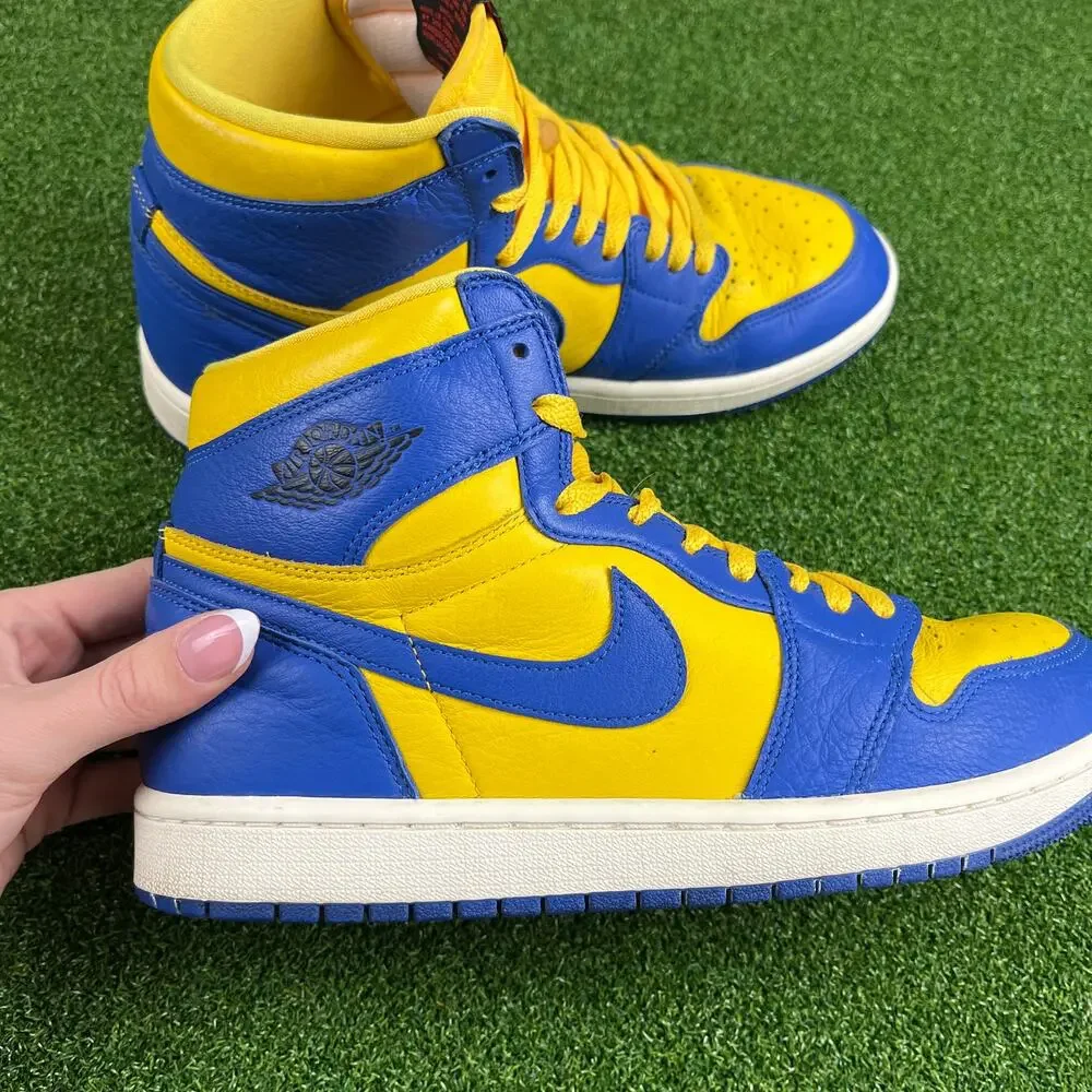 Nike Air Jordan 1 Retro High OG Reverse Laney Varsity Maize Sneakers 9.5 - Picture 3 of 5